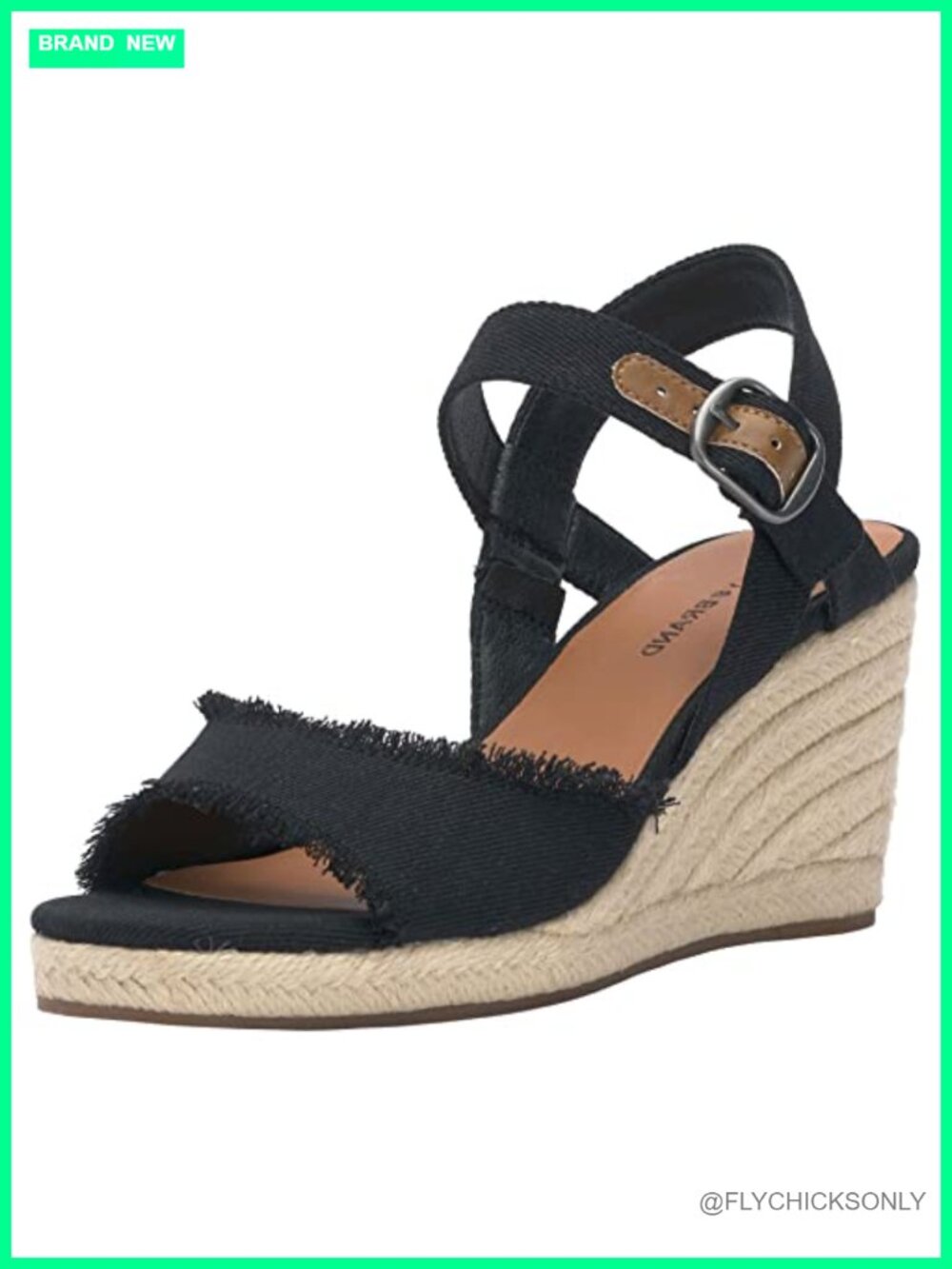 Lucky Brand Mindra Espadrille Wedge Sandal Memory Foam Ankle Strap